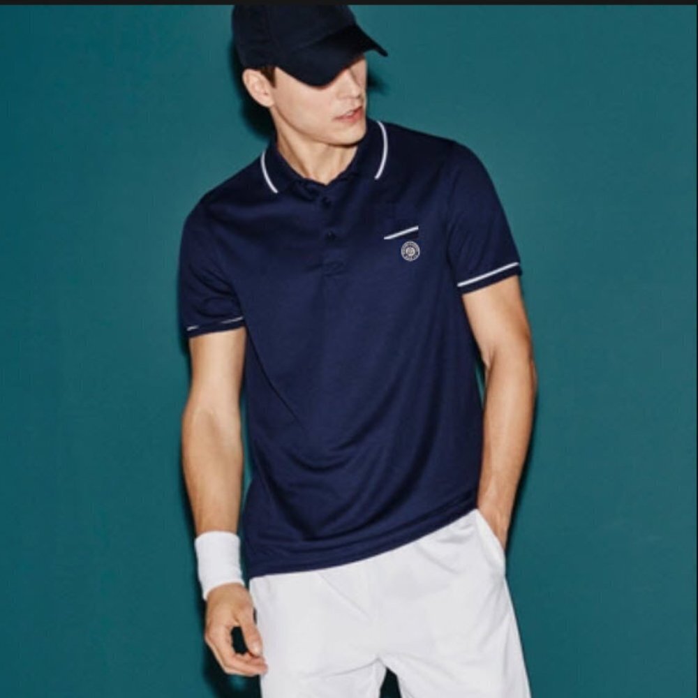 Roland Garros Paris Blue Golf Polo Shirt Size XL